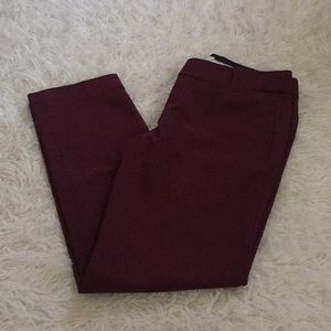 Loft Burgundy Pants -Marisa Fit